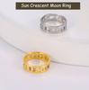 Cazador Stainless Steel Sun Crescent Moon Rings for Women Gold Color Rings 2026 Jewelry Anniversary Birthday Mother Gift New