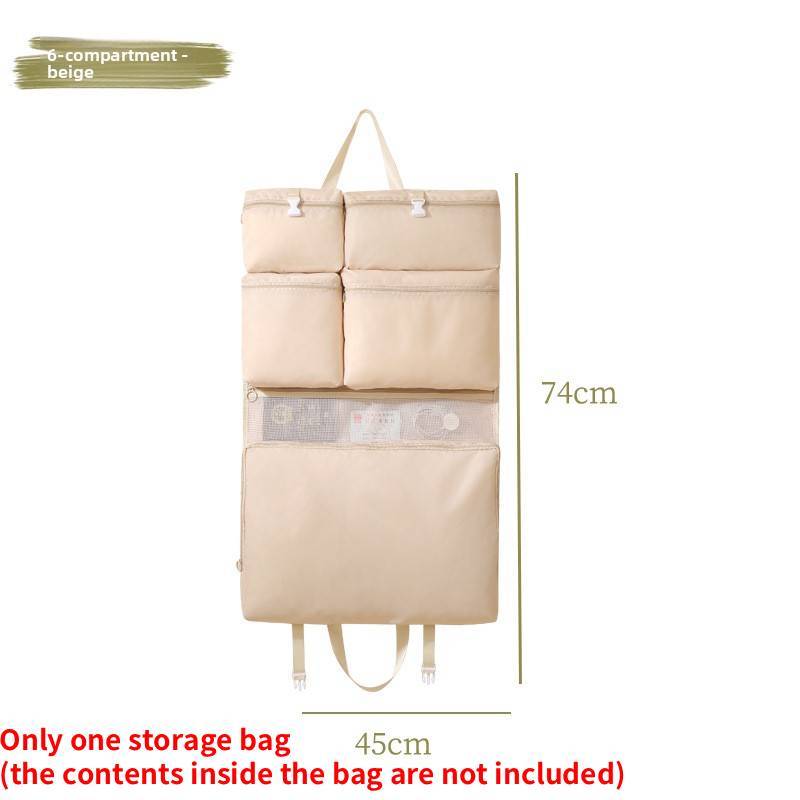 Portable Travel Storage Bag With Multiple Compartments For Clothing And Accessories
