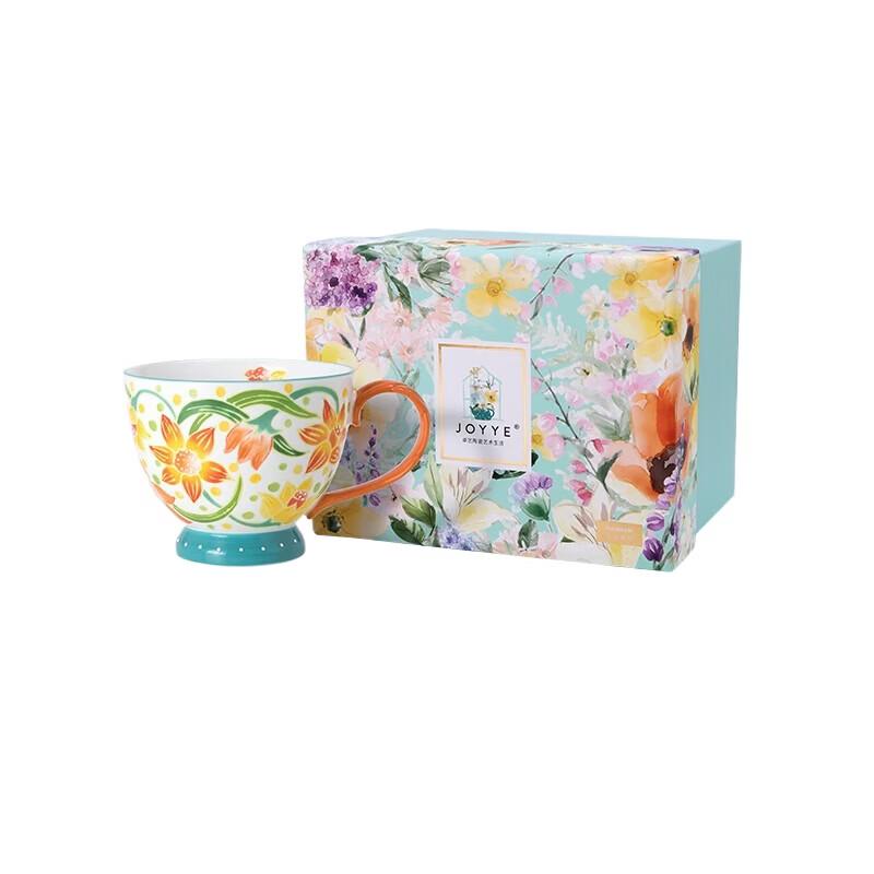 JOYYE Hand-Painted Ceramic Mug - Twelve Flower Language Series