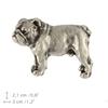 Bulldog, English Bulldog, British Bulldog I  - Silver-plated dog brooch, elegant pin, jacket lapel decoration by Art-Dog brand