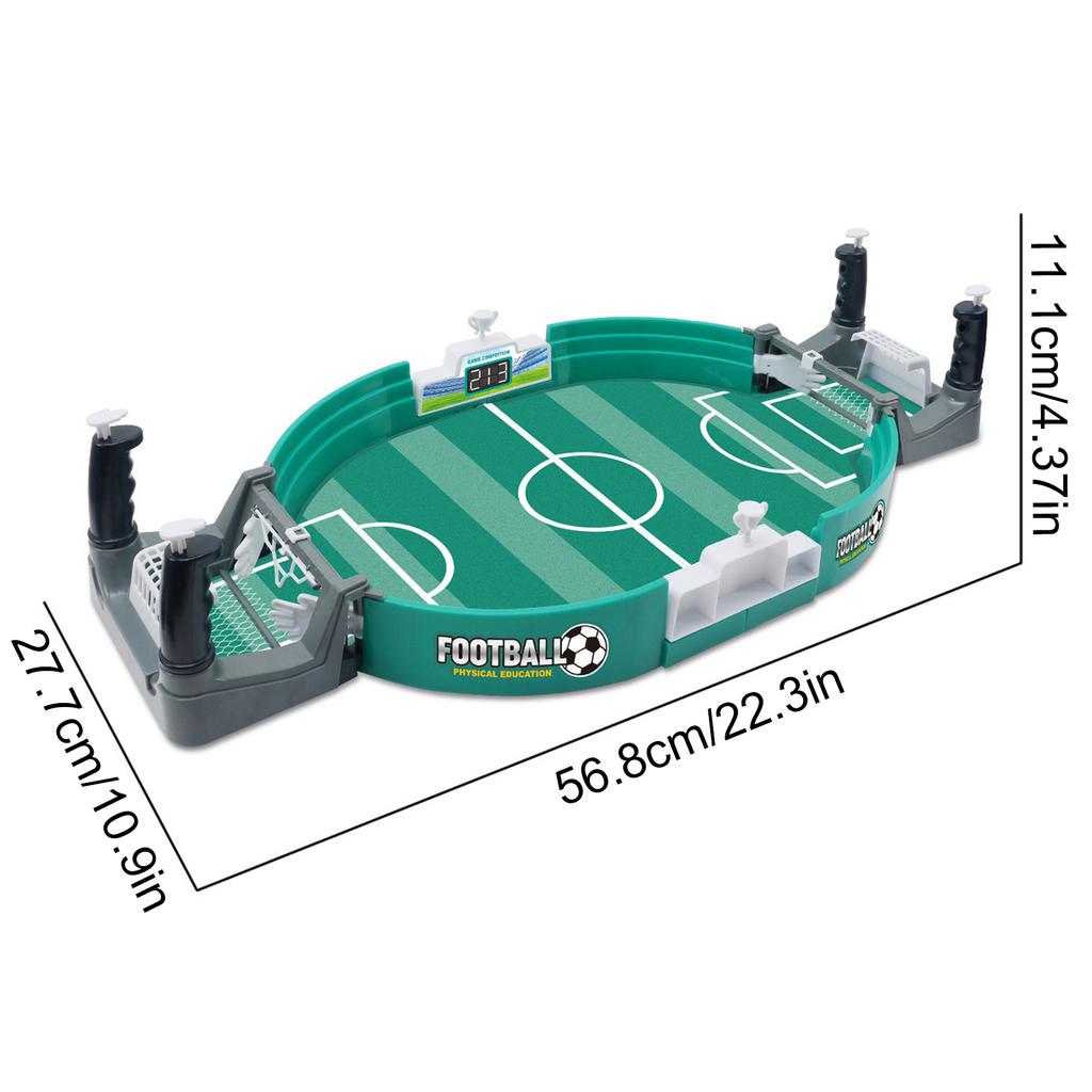 Mini Football Game Interactive Tabletop Football Soccer Board Game with 10 Balls for Adults Kids Family Game Night Green