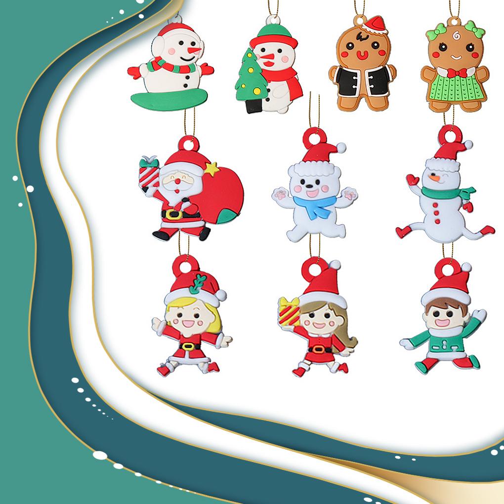 Christmas Tree Hanging DIY Crafts Gingerbread Man Pendants Festival Decorating Window Ornaments Home Living Room Lanyard