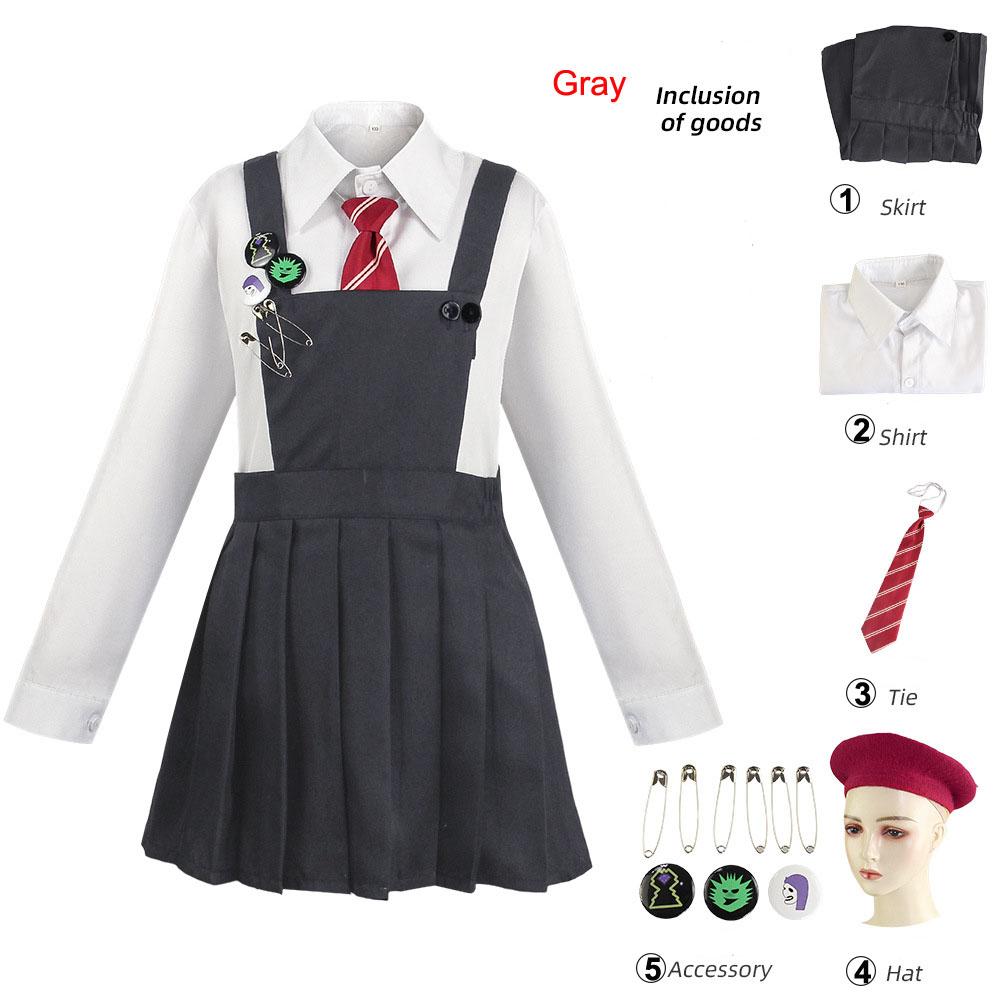 

Аниме фильм Роальд Даль Матильда Музыкальное платье Косплей Костюм для девочки JK Униформа Юбка на подтяжках Шляпа Галстук Брошь для вечеринки Карнавал Хэллоуин 100/6XS