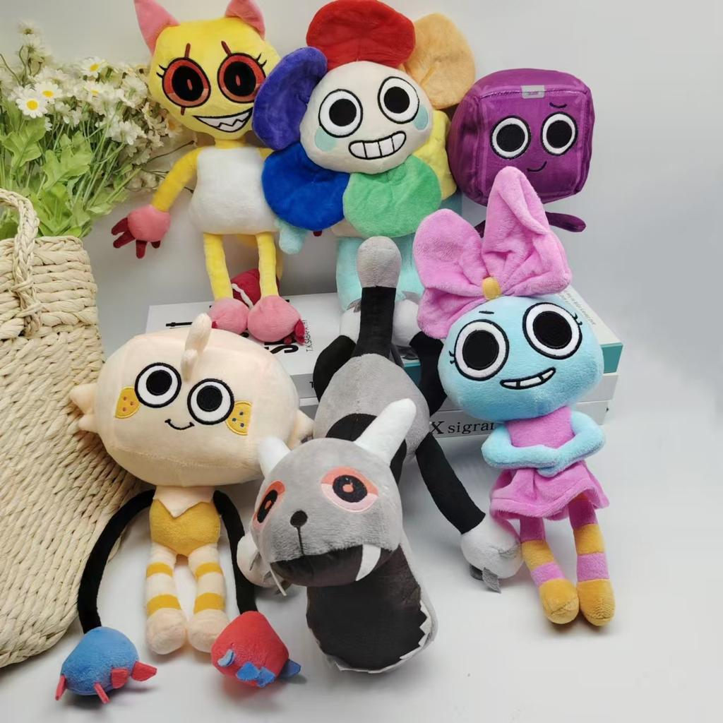 Dandy's World Plysj Cute Dandy World Scrap Stuffed Horror Game Goob Pebble Poppys Boxten Plysj Soft Doll Kawaii Room Decor Toy