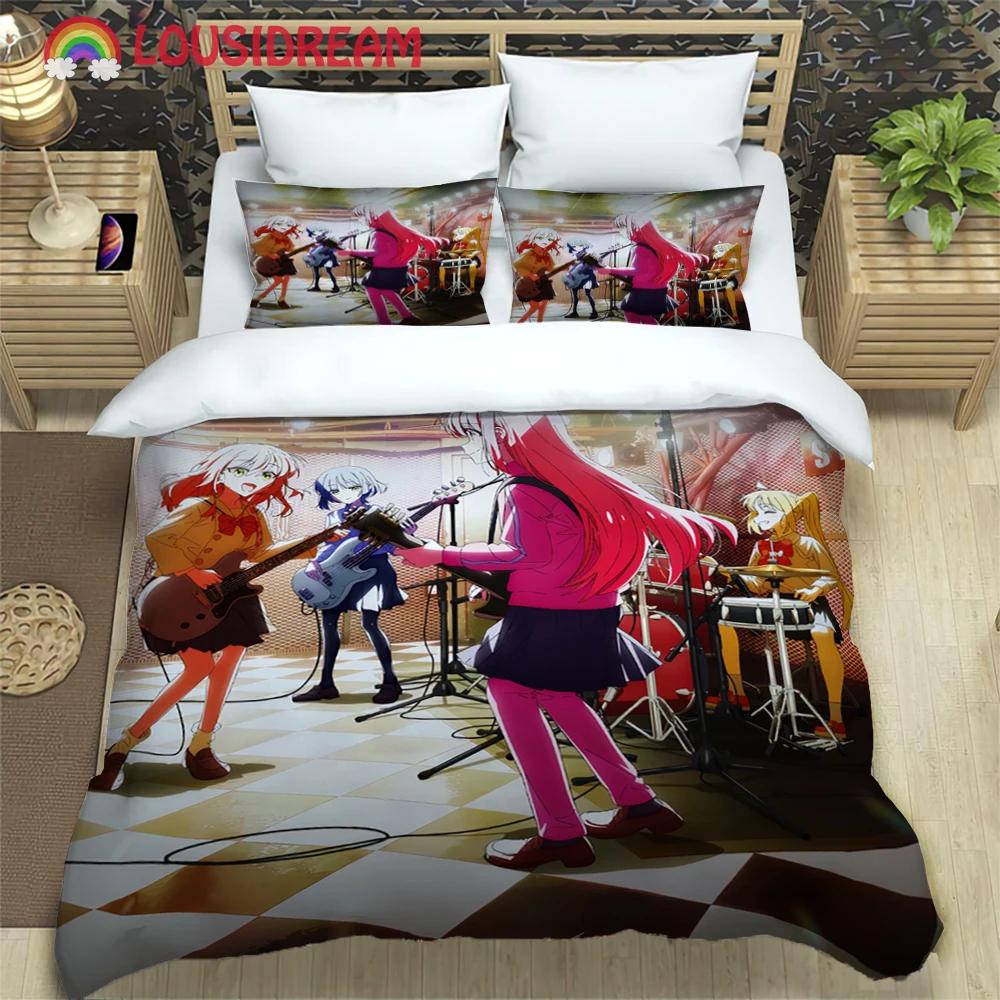 Fashion 3d Print Anime BOCCHI THE ROCK Bedding Set Article Children & Adults for Beds Quilt Covers Pillowcases Duvet Cover Sets