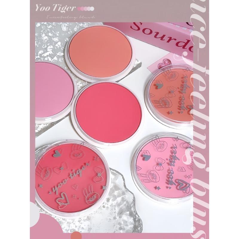 Korean Style Matte Single Color Blush For Natural Complexion