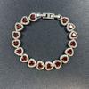 Heart Shape Zircon Crystal Micro Pave Bracelet Women Trendy Fashion Statement Jewelry