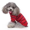 Small Dog Pet Autumn and Winter Windproof Turtleneck Two-legged Dog Clothes, Color Matching Warm Sweater Casual Pet Clothes