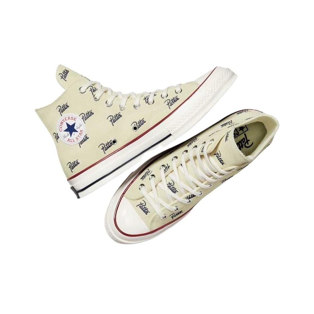 Patta x Converse Chuck 70 High Mini Logo Pack - Avorio Naturale Sneakers Unisex Crema Nero A12831C