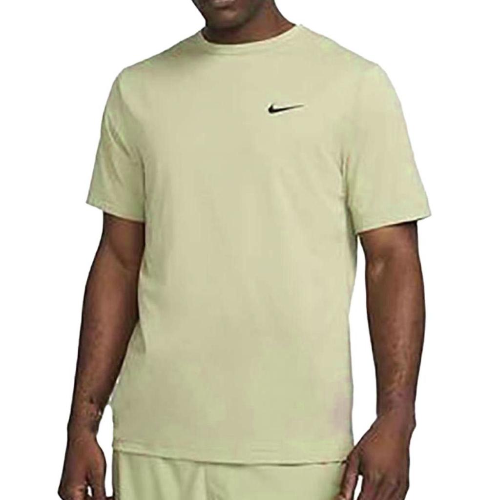 Nike Dri-Fit UV Hyverse Einfarbig Sportlich Lässig Rundhals Kurzarm T-Shirt Herren Oberteile Gelb DV9840-276