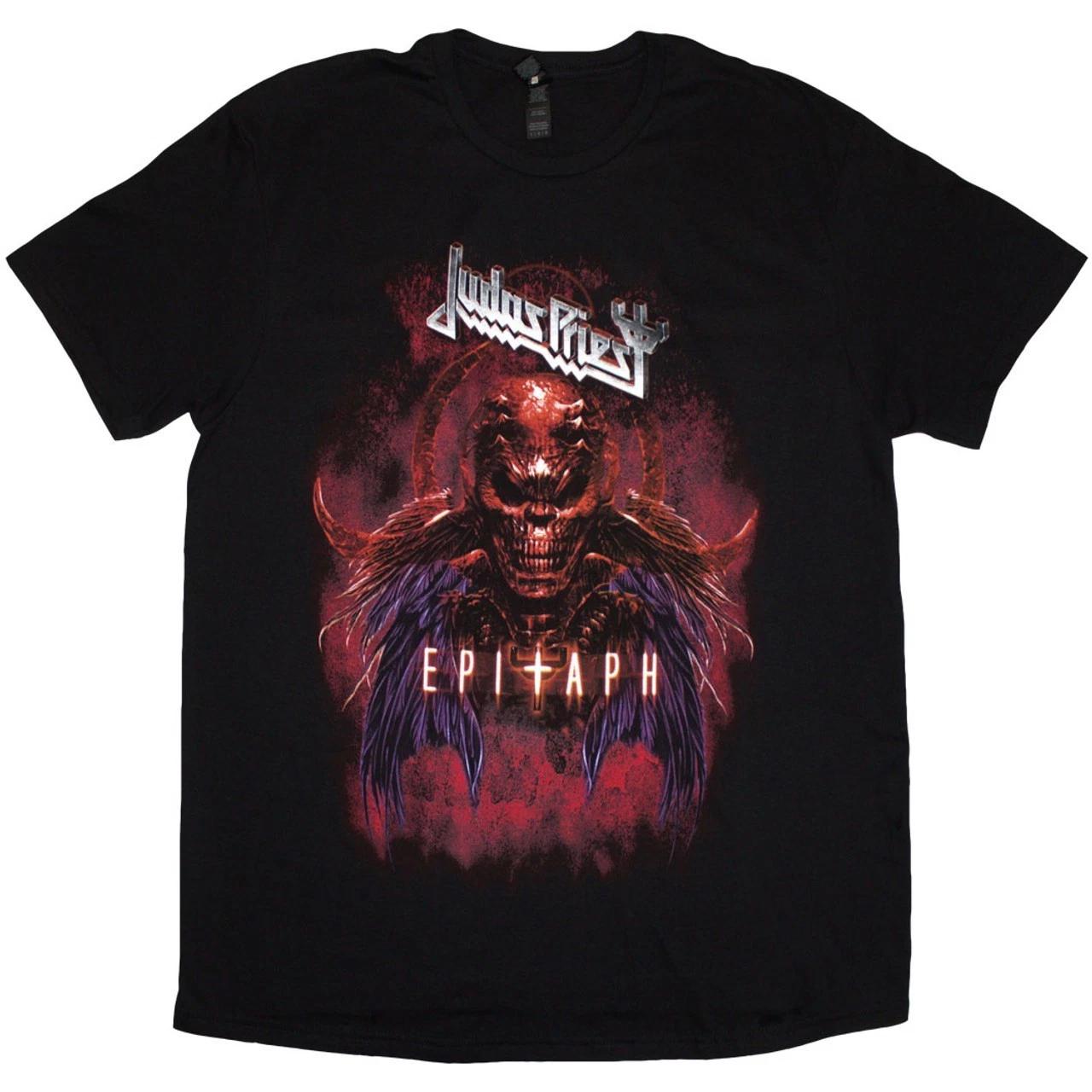 Judas Priest  Epitaph Red Horns  Black T shirt - NEW XL