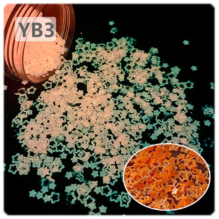 Luminous Hollow Plum Sequin Nail Art Patch: 4MM Glow, Mother-and-Child Star Design, 8 Colors, Solvent-Resistant