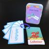 Montessori Toys for Children Early Learning English Flash Cards Educational Toys Kids Cognition Word Card Shape Animal Color Toy