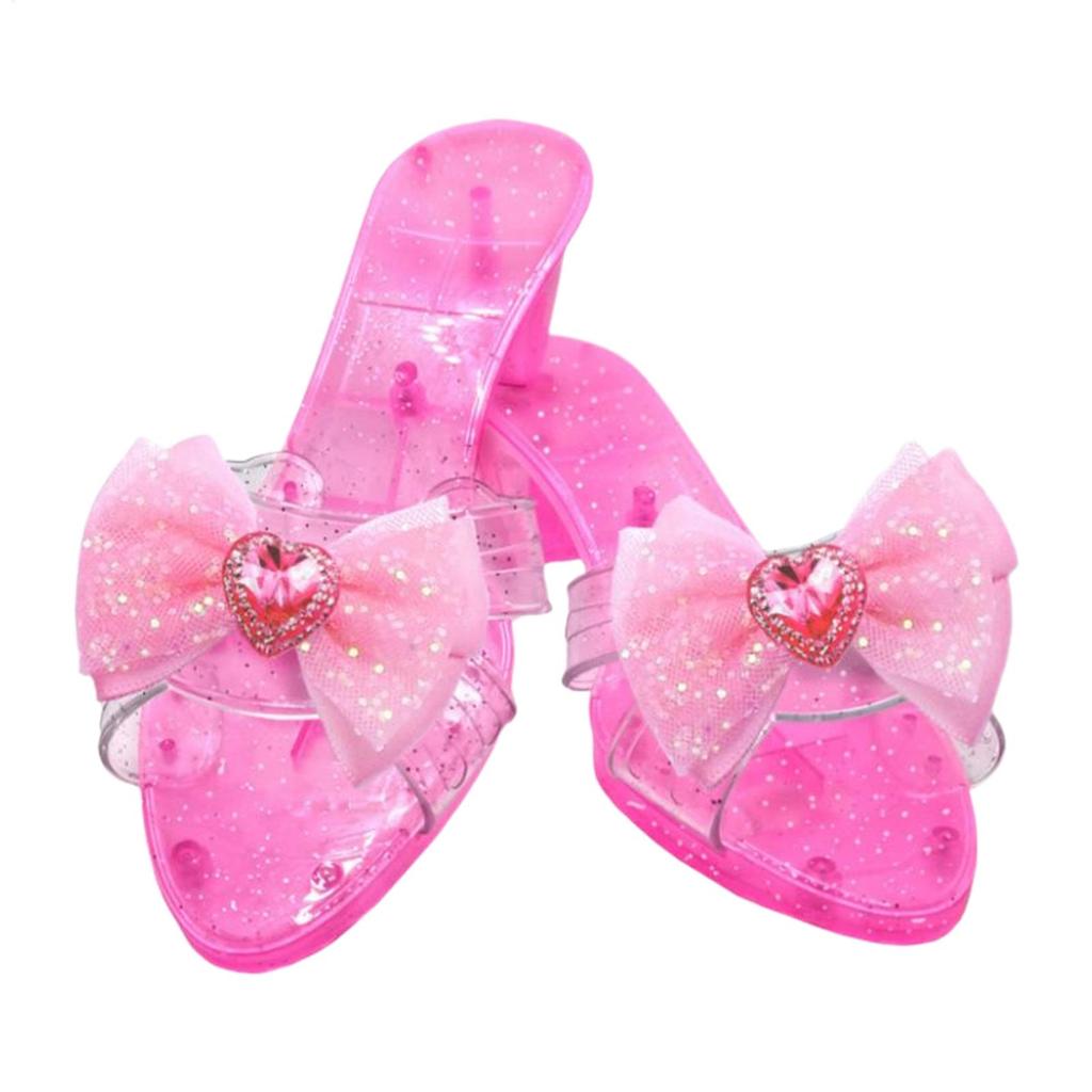 Sapatos de Princesa de Festa Adereços para Fotos Chinelos de Cristal Saltos para Fantasia para Menininhas Entusiastas de Fantasia Palco Evento Familiar de Feriado