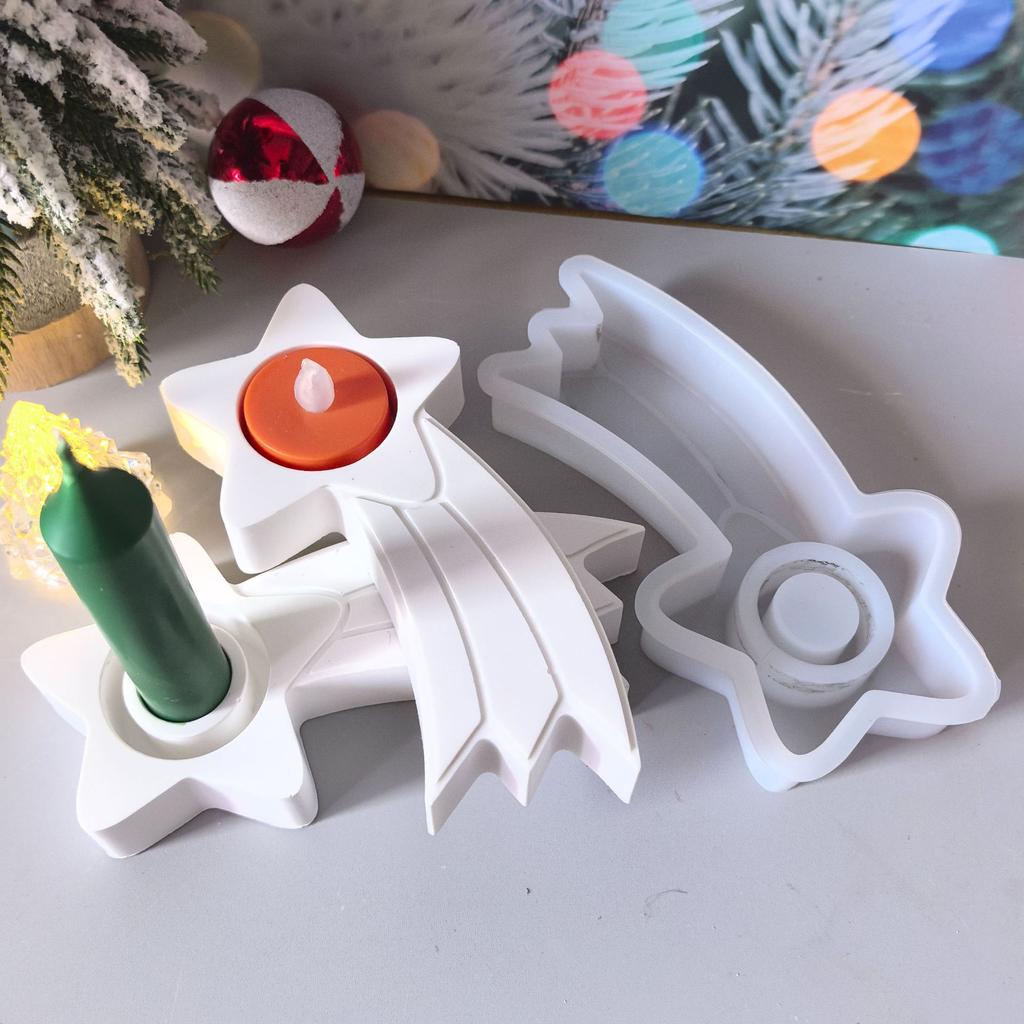 Five-Pointed Star Mold Flexible Christmas Silicone Mold Decorative Mold Heat-Resistant For Christmas Candle Making Plaster Art