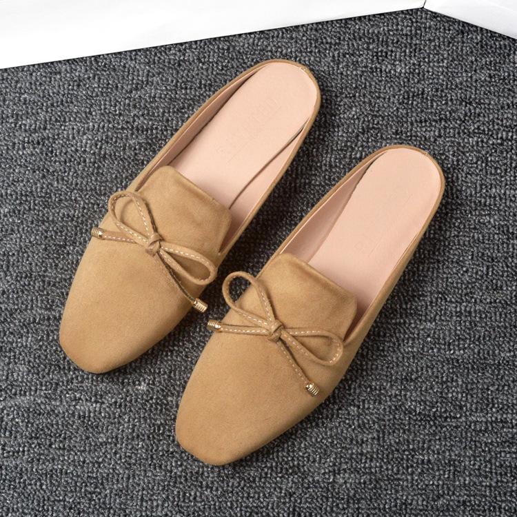 Slippers for Women Spring Autumn New Baotou Half Slippers for Lazy Women s Flat Shoes for Outdoor Wear Large Size 41-44 Slipper 40 2900₽