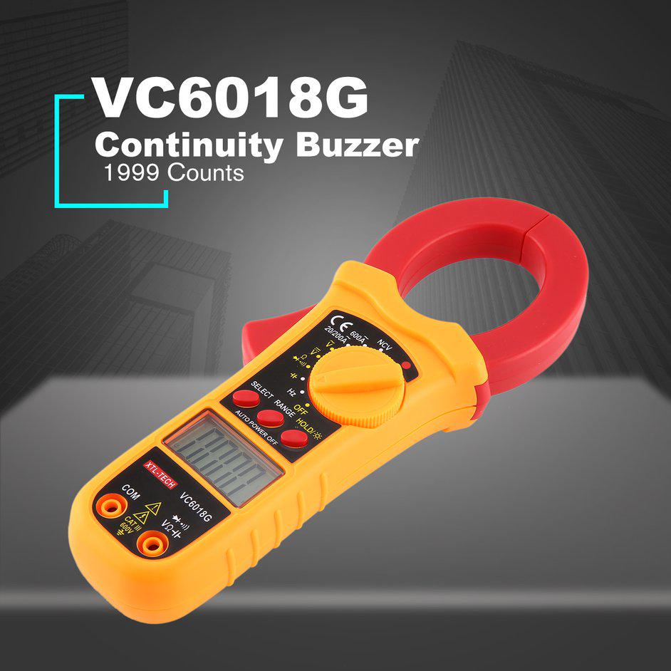 Buy Nice VC6018G Handheld Digital Clamp Meter Multimeter AC/DC Volt Amp ...
