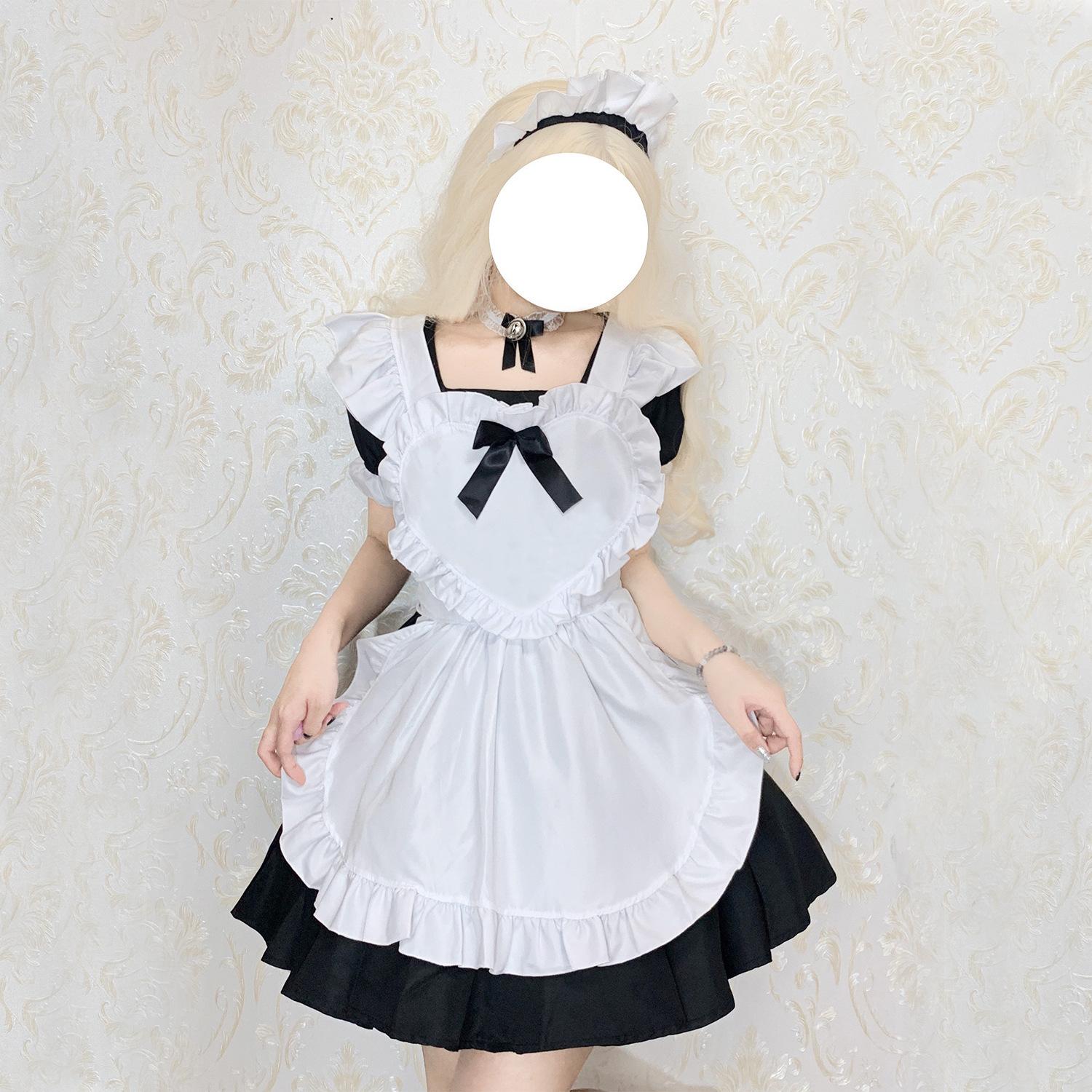Аниме Розовое Белое Платье Горничной Алиса Мягкая Девушка Платье Горничной Платье Горничной S