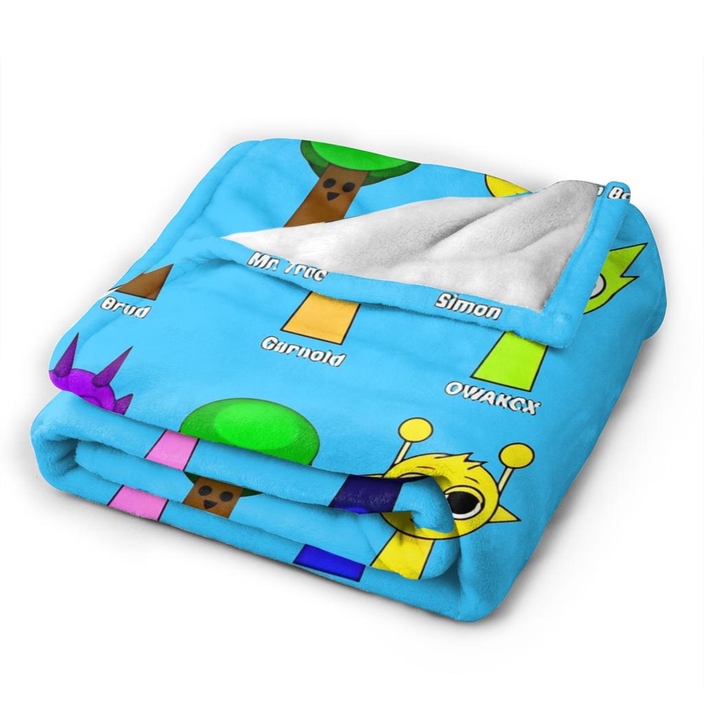 Sprunkis Game Blankets Fleece Novelty Breathable Throw Blankets for Chair Covering Sofa All Season