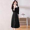 Women's Elegant Long-Sleeve Dress - 2023 Spring/Autumn Fashion, Slim Waist & Skirt.