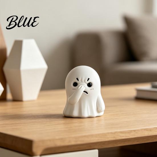 Ghost Ornament Ornament Compact Resin Decorative Figurine Nose-Covering Desk Accessory Shape Halloween Figure Naughty Tabletop Party Decoration