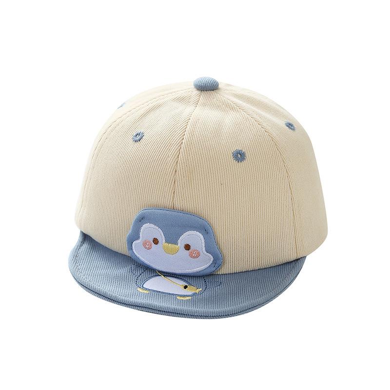 Unisex Baby Penguin Soft Brim Baseball Cap - Adjustable Sun Protection Hat for Autumn