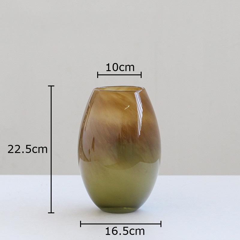 

Gradient Colored Glass Vase Hydroponics Plant Pots Table Decoration Flowers Arrangement Floral Vases Room Aesthetic Decor