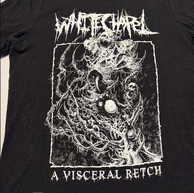 חַם! חולצת טי שחורה Whitechapel, יוניסקס, שרוול קצר, מידות S-4XL