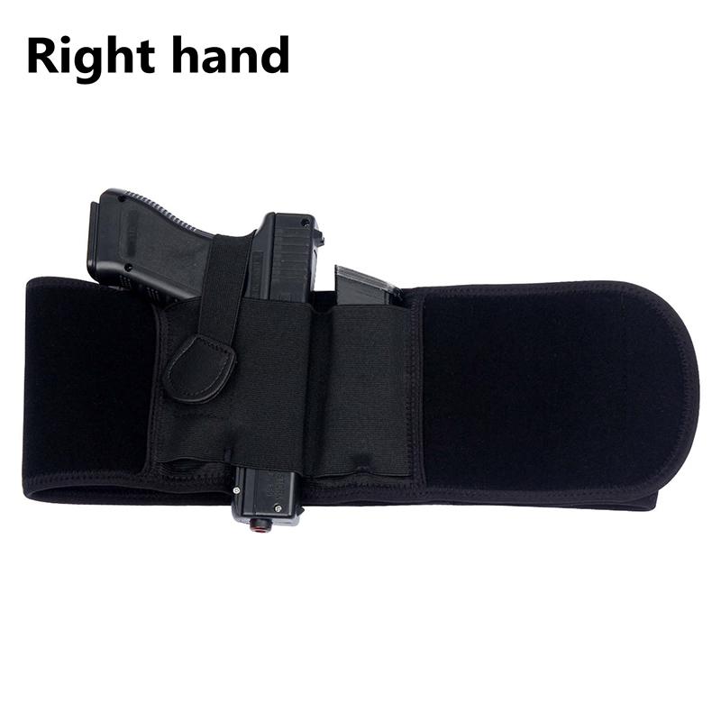 

Tactical Pistol Holster Right Hand Elastic Belt Band Gun Holster Concealed Carry Waistband Gun Holster Outdoor Hunting Universal