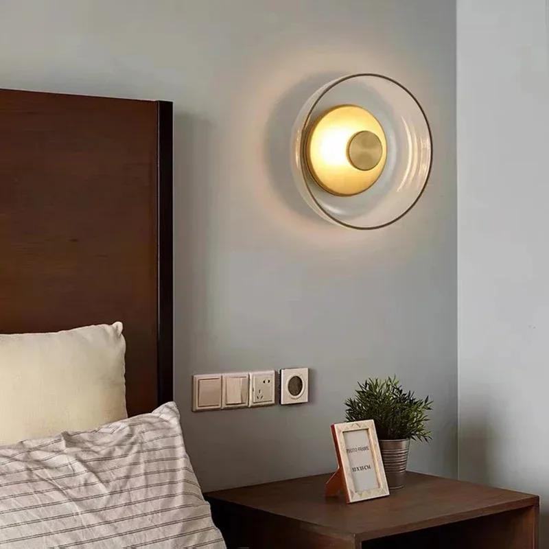 LED Modern Glass Wall Lamp Creative Ceiling Lights for Bedroom Bedside Living Dining Room Indoor Home Decorative Fixtures