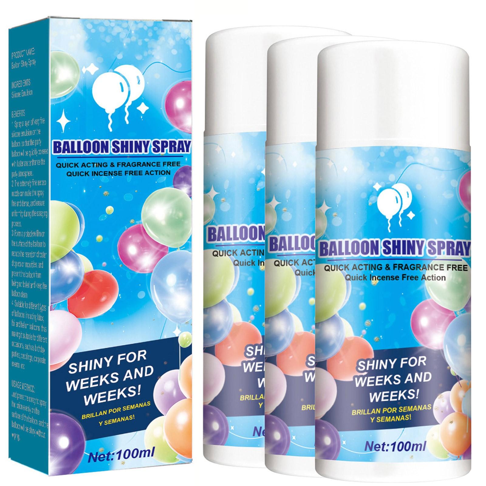 

100 мл спрей для блеска воздушных шаров, блестящий спрей для латексных воздушных шаров, точный распылитель без капель, быстрое нанесение, осветлитель для воздушных шаров 100ML