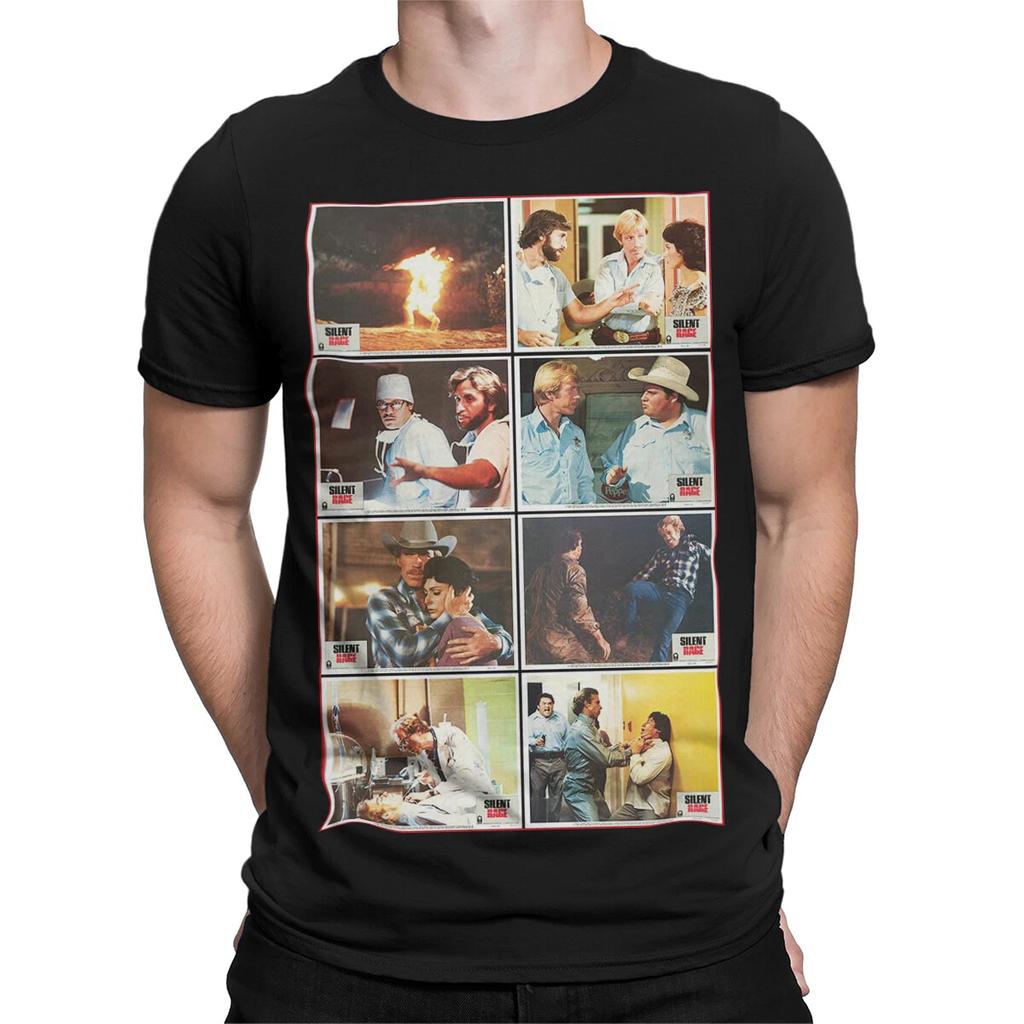 Silent Rage Action Film Movie Poster Mens T-Shirt Womens Graphic Cult Classic
