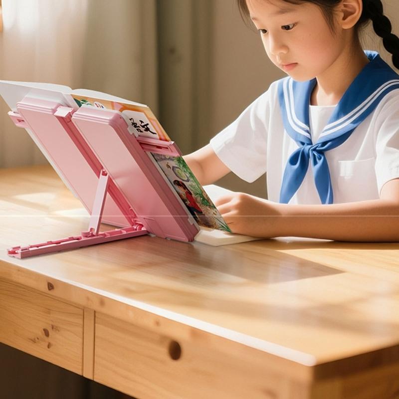 Double Use  Desktop Reading Stand With Built In Pencil Case Pen Box For Kids Students Classroom Study