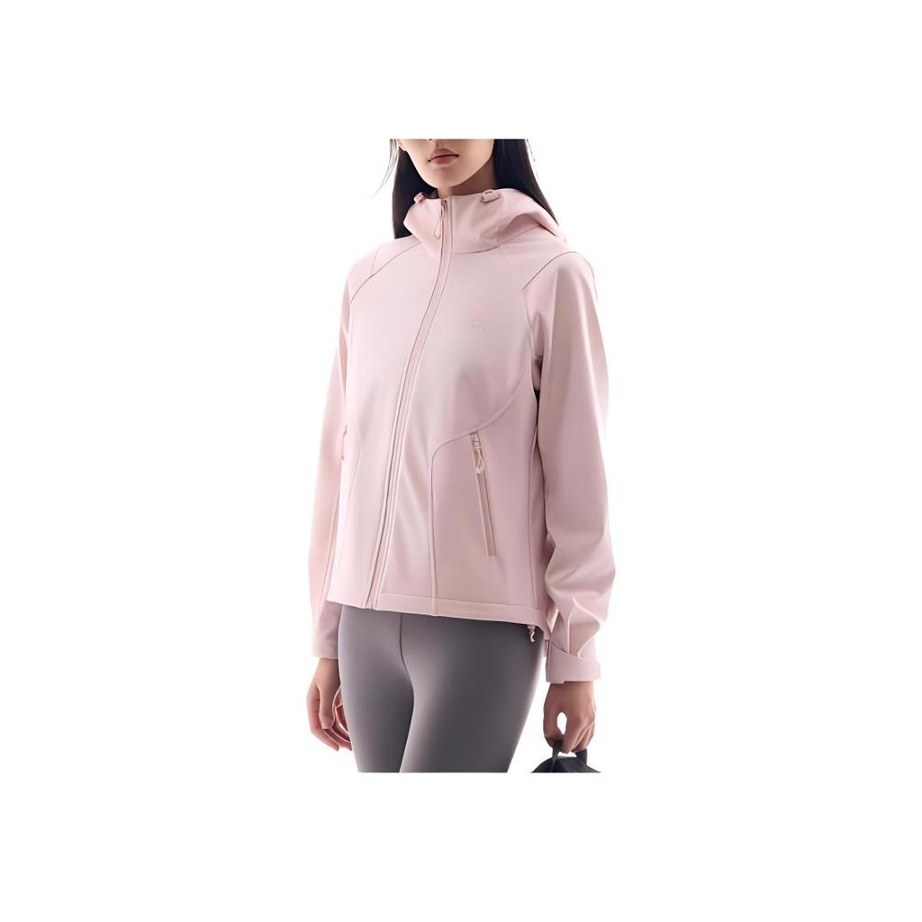 Anta Outdoor Series Solid Color Casual Comfortable Hooded Jacket Women Jackets Lychee-Pink 962446604-8