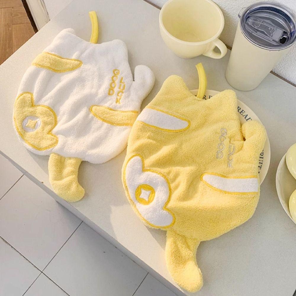 Cute Maneki-neko Dishcloth Cartoon Children's Handkerchief Shower Towels Bath Towel  Bathroom