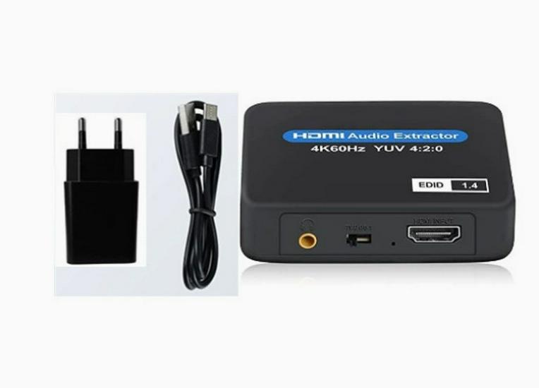 HDMI 2.0 Audio Splitter with SPDIF/3.5mm Optical Output, 4K Converter Adapter
