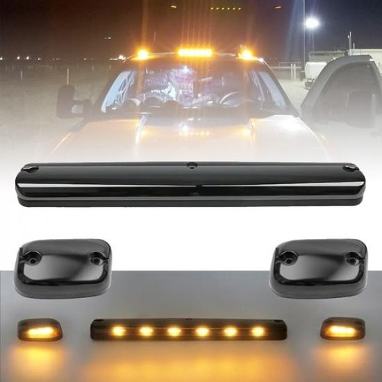 For2007-2013 GMC Sierra 1500/2500HD/3500HD Amber LED Roof Top Running Cab Lights