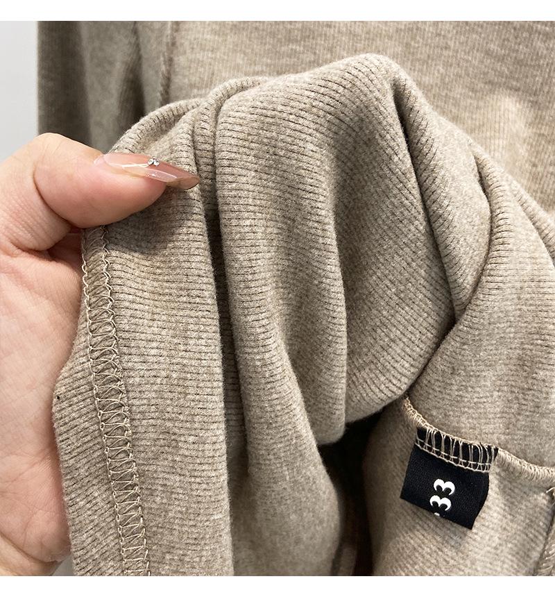 Women's Slim Fit Brushed Cotton Fleece Long Sleeve Base Layer Top for Autumn/Winter