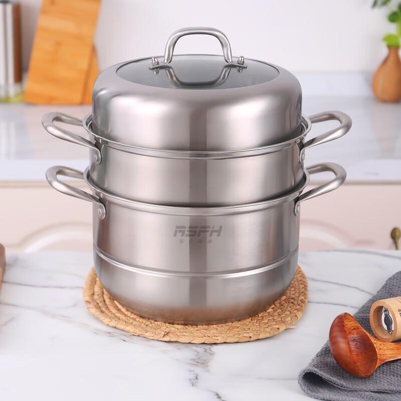 RSFH 304 Stainless Steel 3-Layer 28cm Steamer Pot