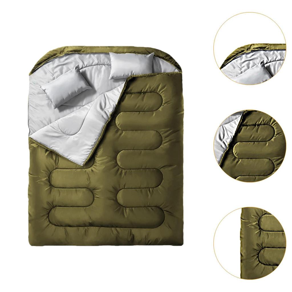 Adult Double Sleeping Bag for Camping And Backpacking, Waterproof Design Two
