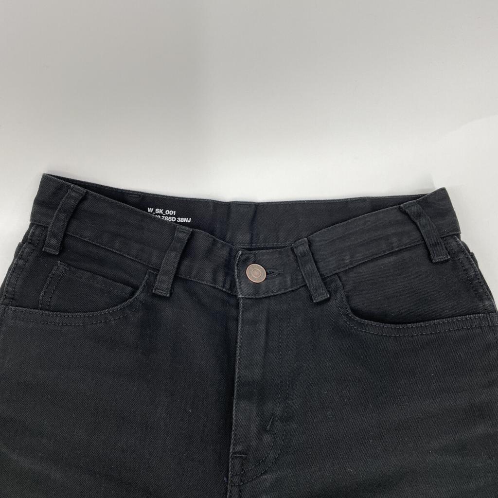Celine EDITORIAL W SK 001 N012 786D 38NJ Black Cotton Denim Pants Bottoms 27 blackUsed