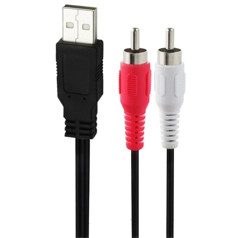 USB To 2RCA Composite Sound Video Converter Cable Accessories For Streaming Media Camcorder To PC/TV Sound Transfer 1.5m