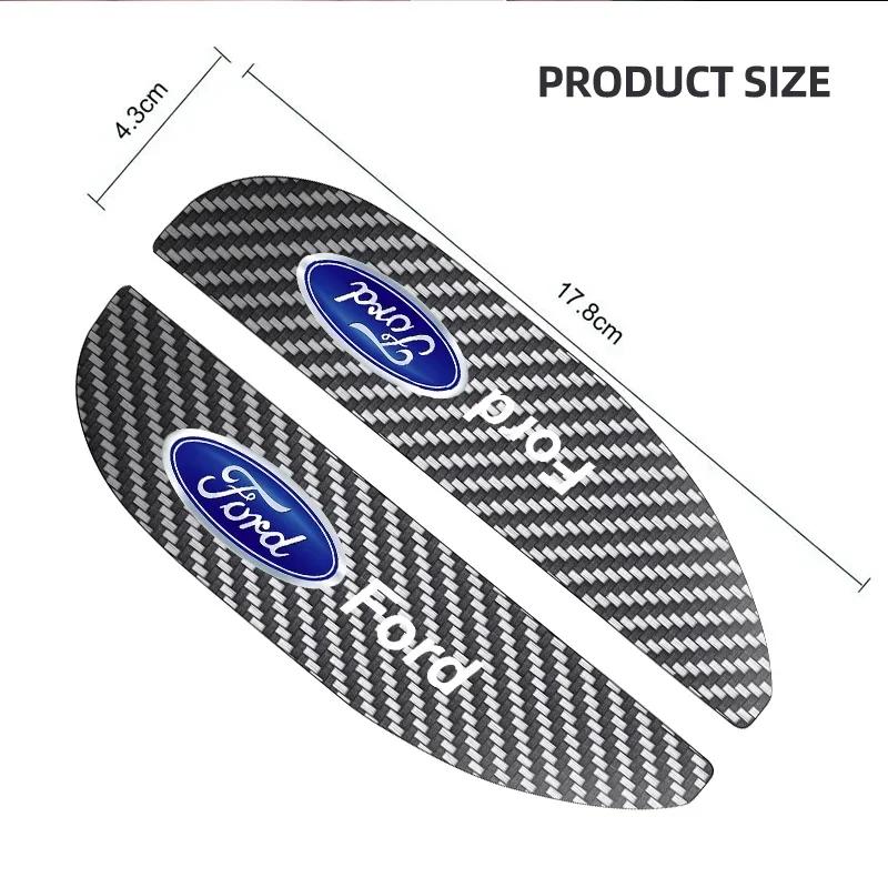 Nuovo adesivo per auto 2026 2 Pezzi Fibra di Carbonio Sopracciglio Specchietto Retrovisore Auto Copertura Pioggia Per Ford Focus Mondeo Kuga Fiesta MK7 Escort Explo