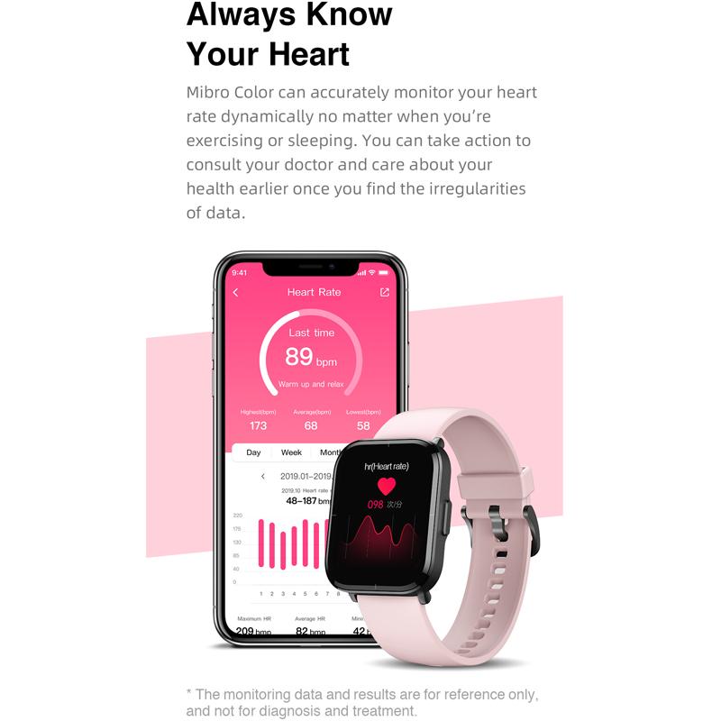 Versione globale] XIAOMI Mibro Color HD Schermo Frequenza cardiaca  Misuratore di ossigeno nel sangue Misurazione della pressione Quadrante  personalizzato 5ATM Orologio intelligente impermeabile acquista in modo  economico — spedizione gratuita 