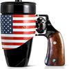 Creative Revolver Handle Mug USA Flag Coffee Cup Personalized Decorations for Tea Coffee Milk Cup Birthday Gift Father Gift