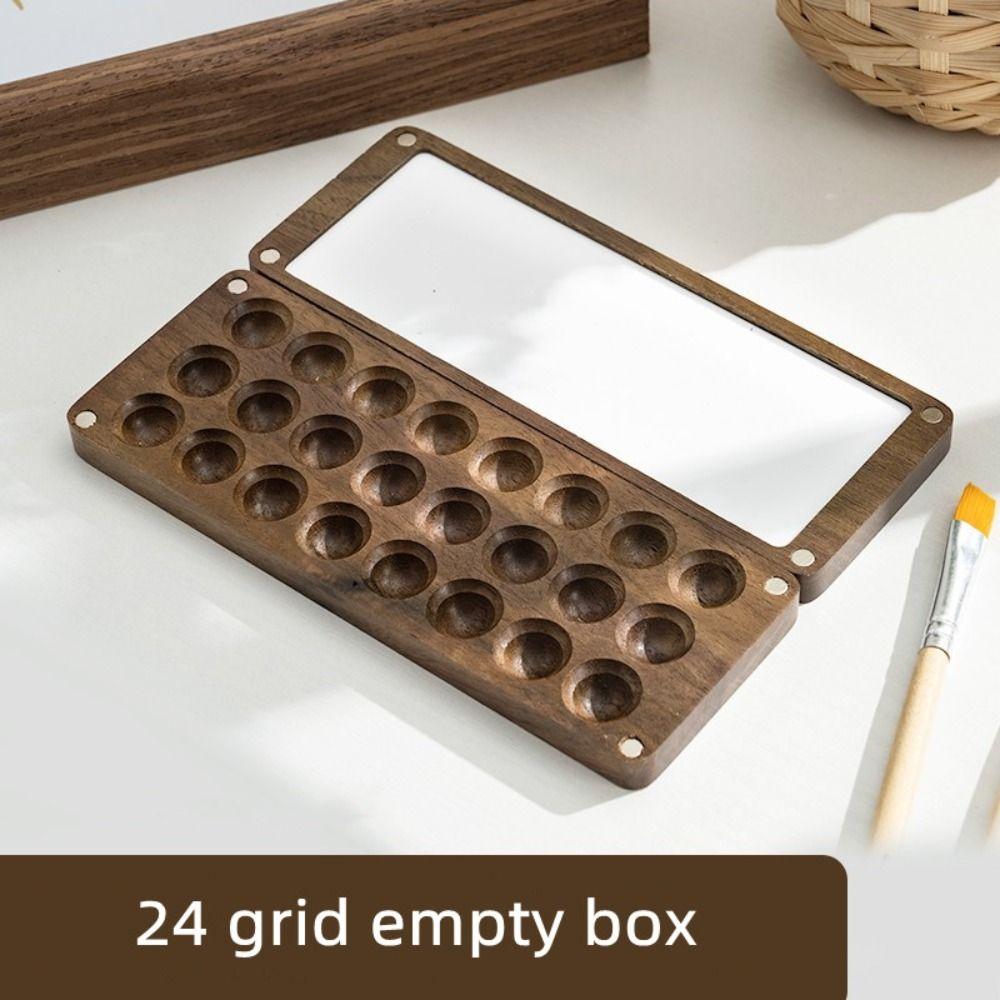 Rectangle Empty Sketch Wooden Portable Art Supplies Palette Paint Box Painting Tool Painting Tray