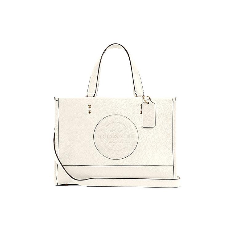 

New COACH Dempsey Litchi Grain Leather Tote Bag Shopping Bag Shoulder Bag Crossbody Bag Handbags Large Size Women s White C2004-IMCHK 29.5*13.0*22.6CM