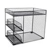 Mobile Storage Rack Breathable Space Saving Kitchen   with 360 Degrees  Rotating Lockable Wheels Pull Out Baskets for Bowls Dishes