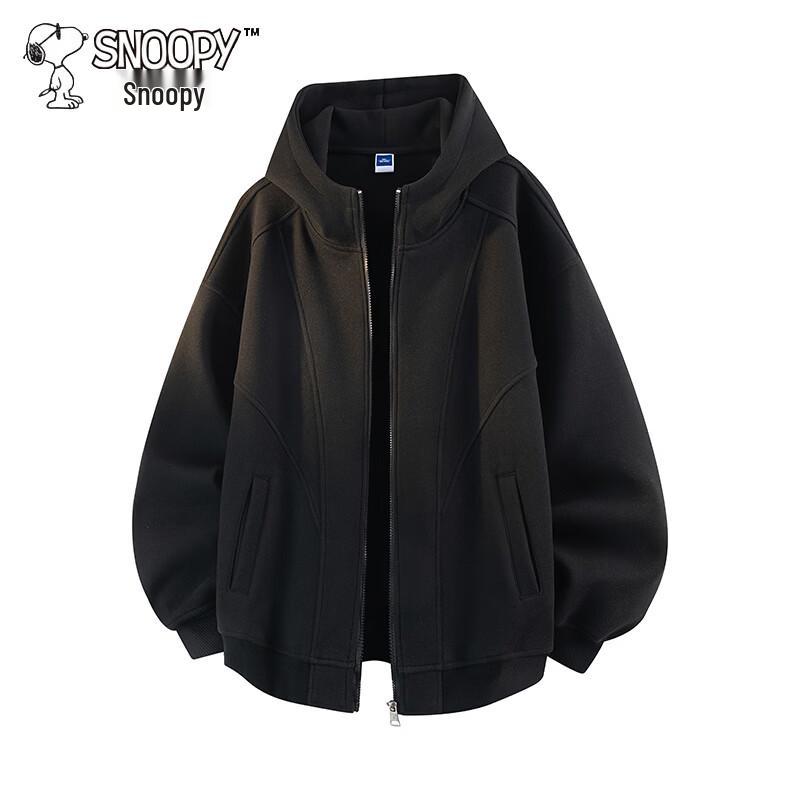 SNOOPY Men's Heavyweight Hooded Cardigan Jacket