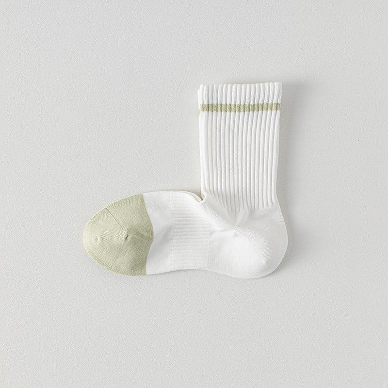 Women's Spring & Autumn Cotton Socks - Breathable, Sweat-Absorbent, Anti-Odor for Sports, Running, and Fitness